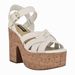 Nine West Cheers Heeled Plateau Sandalen Beige Nederland | JXN-506294